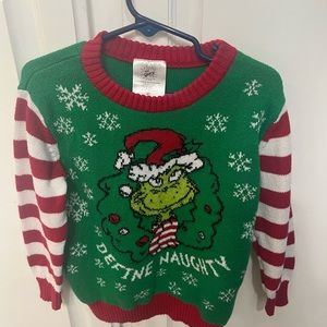 Boys Grinch Christmas sweater, size 4T